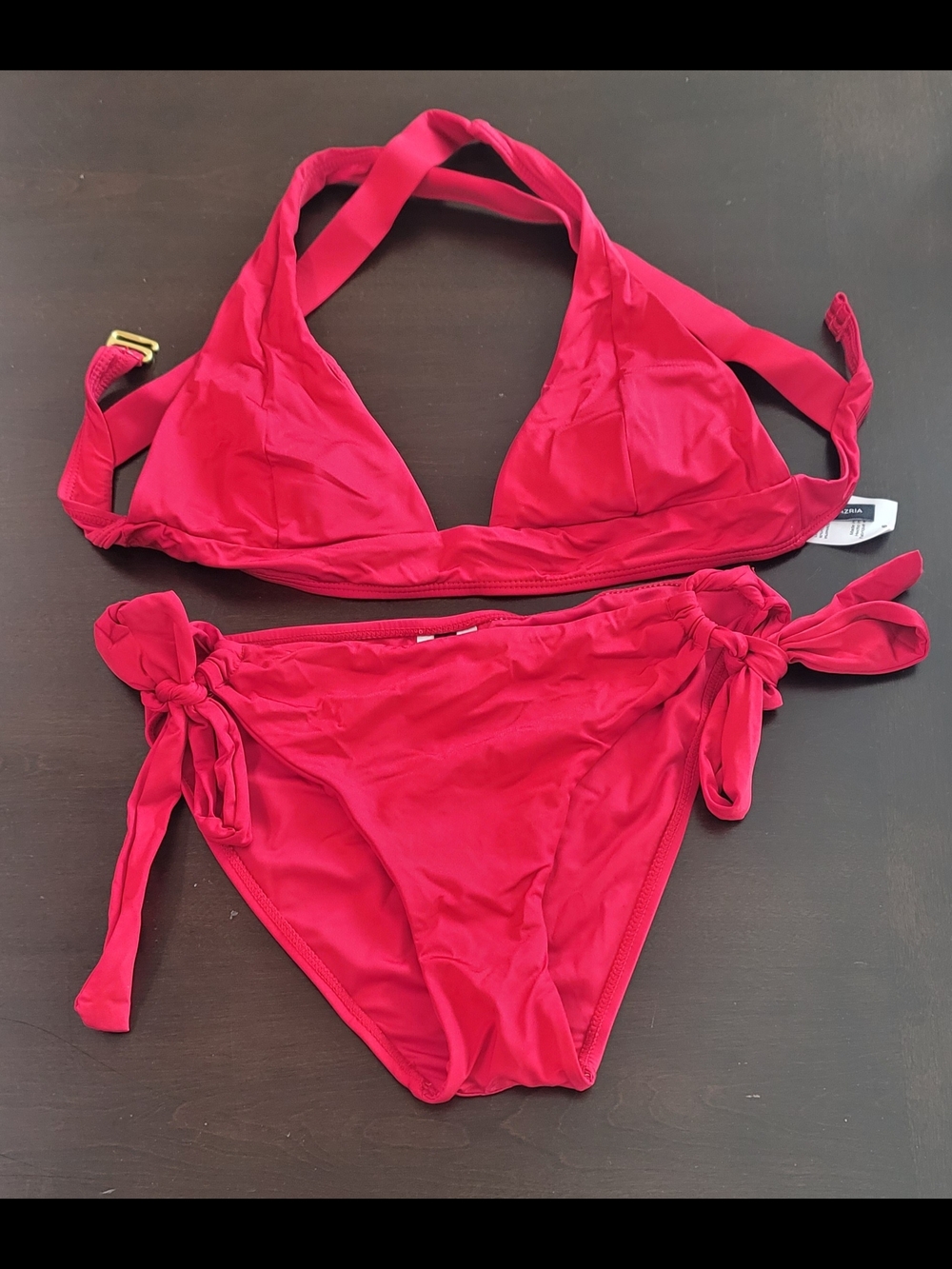 BCBGMaxAzria Beautiful Deep Red  Soft Bikini Set Size 6 & 8 SEE TAGS